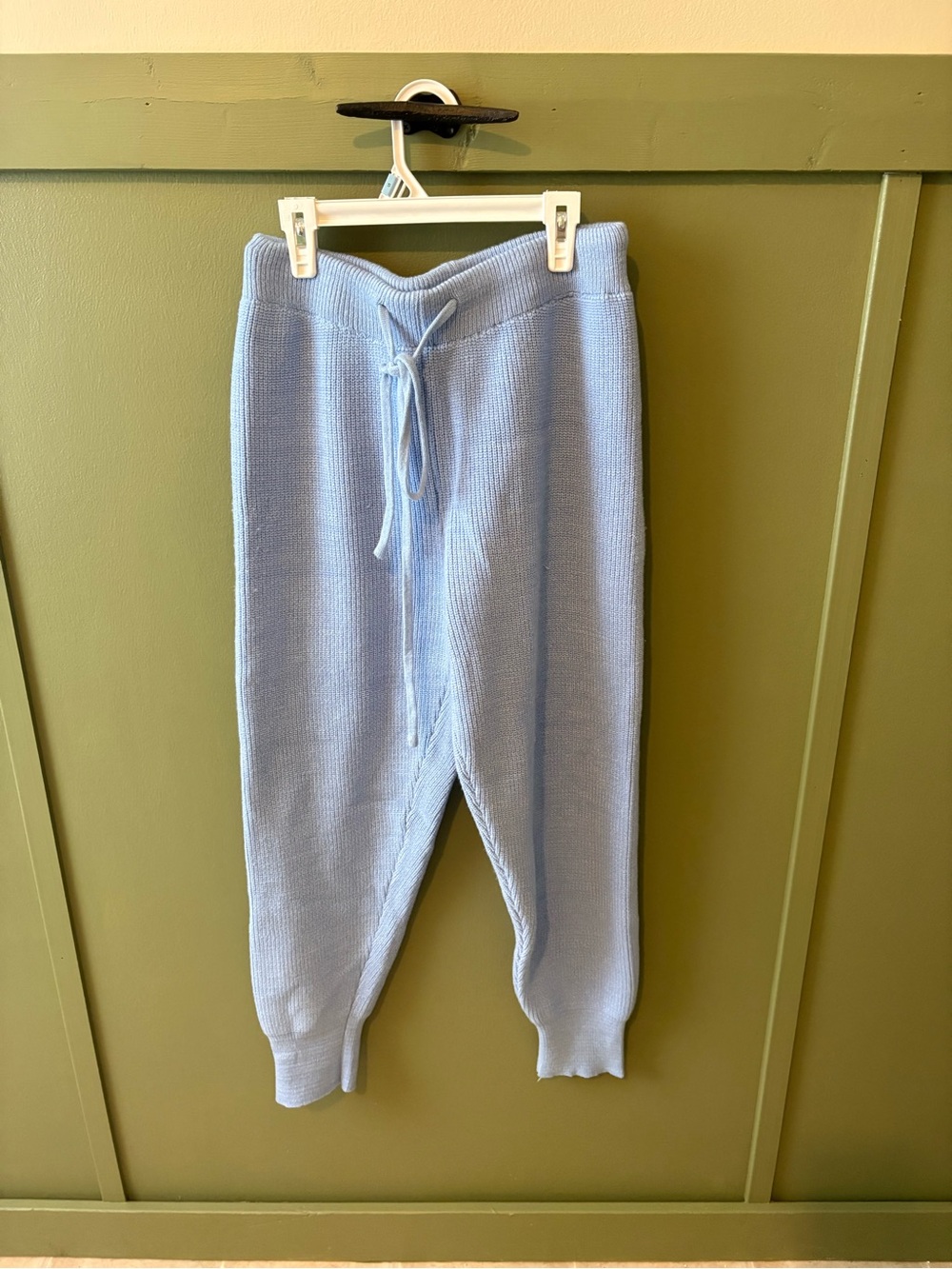 Light Blue Ribbed Knit Lounge Set - Picture 5 of 7
